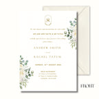 Eucalyptus Wedding Invitation, Greenery Wedding Invite, Personalised Digital Invitation