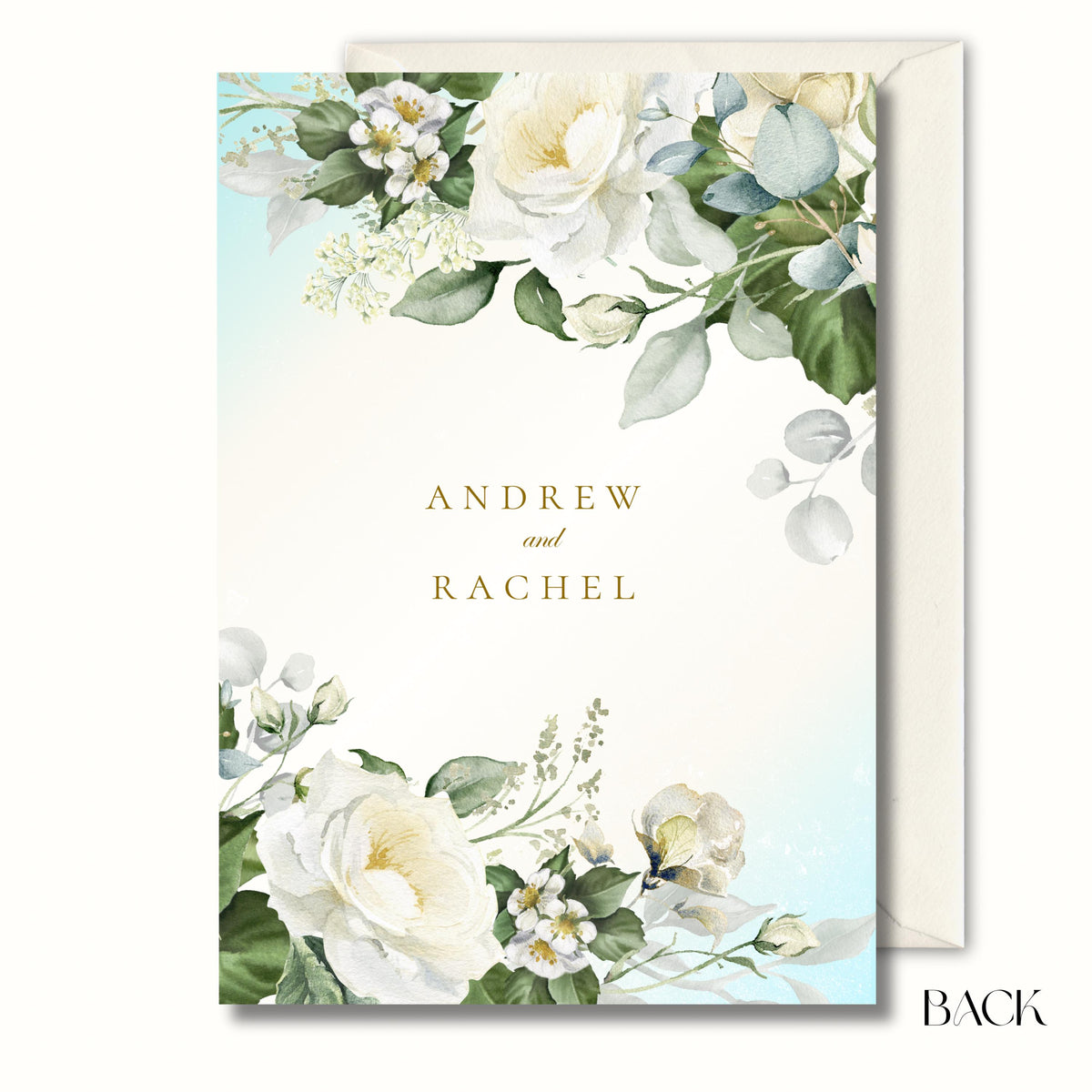 Eucalyptus Wedding Invitation, Greenery Wedding Invite, Personalised Invitation
