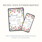 Elegant brunch and bubbly bridal shower invite template
