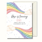 First Birthday Invitation, Rainbow Birthday Invite, Personalised Digital Invitation