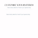 Text on a white background encouraging customization of an invitation for a special day.