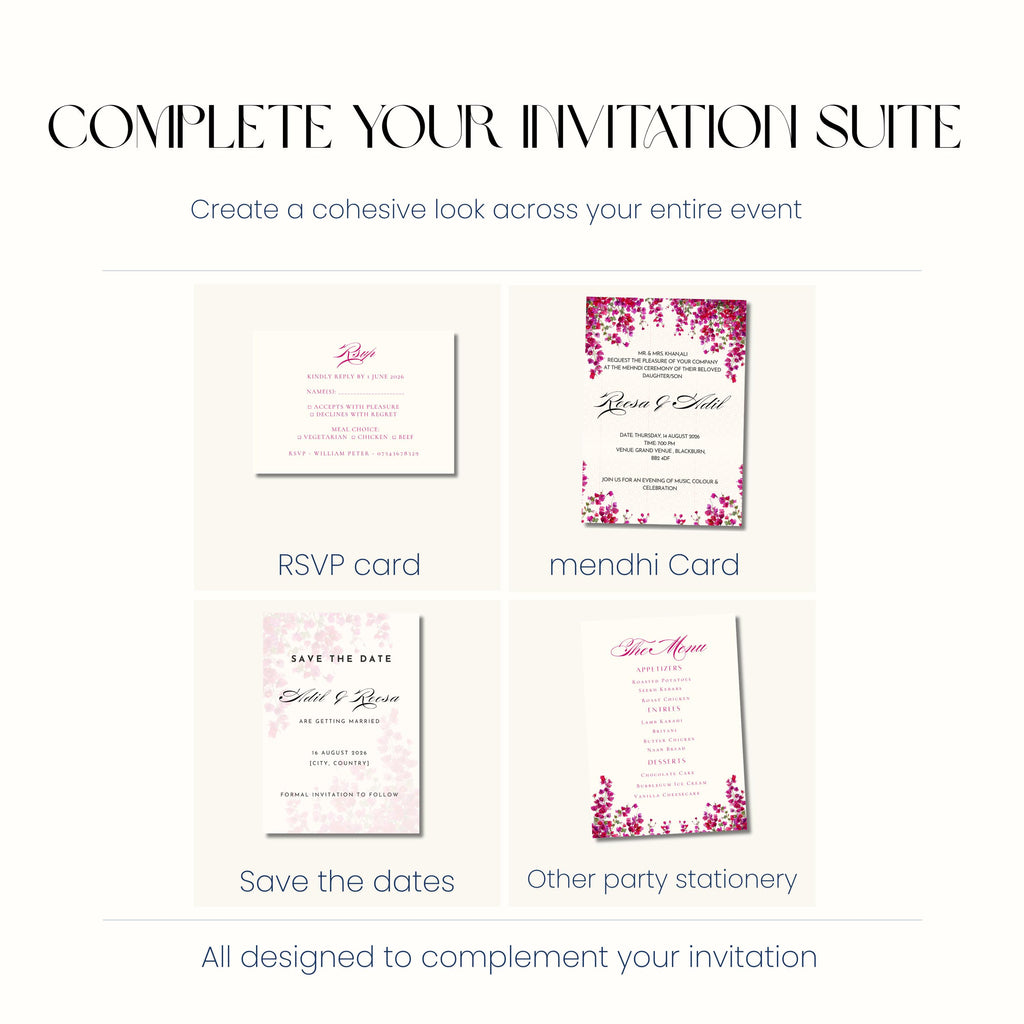 Nikkah Invitation, Islamic Wedding Invitation, Personalised Digital Invitation