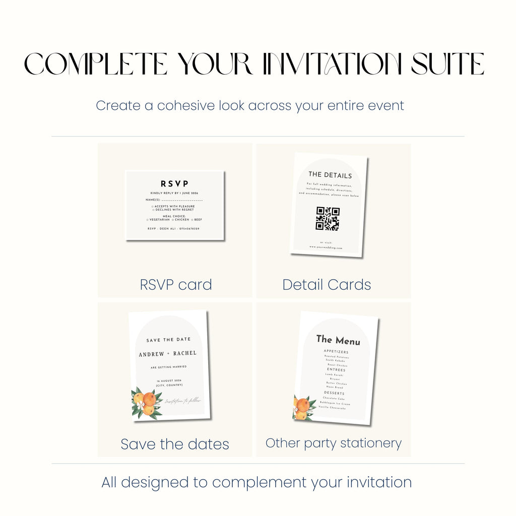 Nikkah Invitation, Minimalist Wedding Invitation, Personalised Digital Invitation