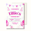 Retro 7th Birthday Invitation, Printed 5x7 Glossy Party Invite