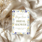 Personalised Floral Bridal Shower Invitation, Elegant Bridal Shower Invite, Printed 5x7 Invitations, Shipped to You