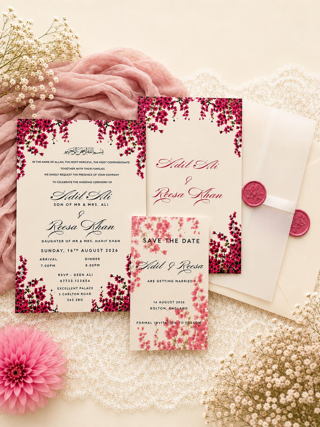Nikkah Invitation, Islamic Wedding Invite, Personalised Digital Invite, Arabic Calligraphy Wedding PDF