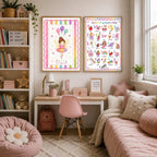 Fairy Nursery Print, Rainbow Fairy Wall Art, Baby Girl Nursery Decor, Magical Kids Poster, Fairy Bedroom Print, A4 A3