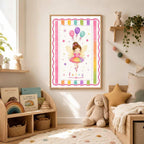 Fairy Nursery Print, Rainbow Fairy Wall Art, Baby Girl Nursery Decor, Magical Kids Poster, Fairy Bedroom Print, A4 A3