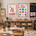 Disco Duck Nursery Print, Dancing Duck Wall Art, Colourful Girls Bedroom Decor, Groovy Kids Room Print, A4 A3