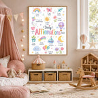 Colourful Kids Daily Affirmations Print, Positive Affirmation Wall Art, Girls Bedroom Decor, Nursery Playroom Poster, A4 A3
