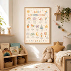 Kids Daily Affirmations Print, Positive Affirmation Wall Art, Nursery & Playroom Decor, Children's Mindset Poster, A4 A3