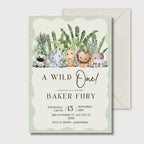 Wild One First Birthday Invitation, Safari Animal Party Invite, Personalised Digital Invitation