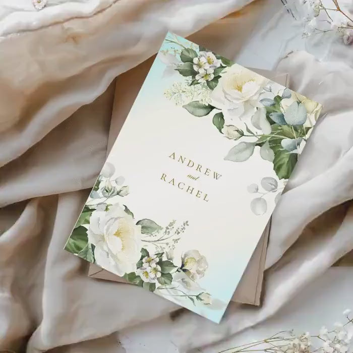 Eucalyptus Wedding Invitation, Greenery Wedding Invite, Personalised Invitation