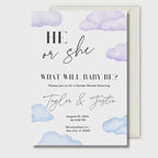 Gender Reveal Invitation Neutral, Minimal Baby Shower Invite, Personalised Invite