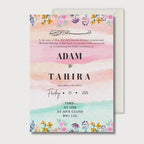 Pastel Wedding Invitation, Watercolor Wedding Invite, Personalised  Invitation