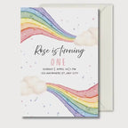 First Birthday Invitation, Rainbow Birthday Invite, Personalised Digital Invitation